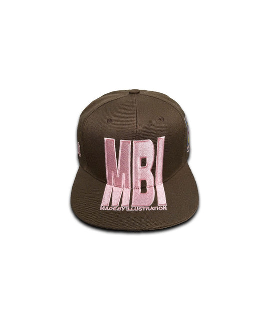 MBI UNIVERSITY SNAPBACK - BROWN PINK