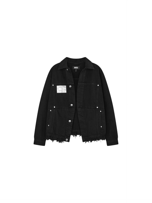 REVERSE DENIM JACKET - BLACK