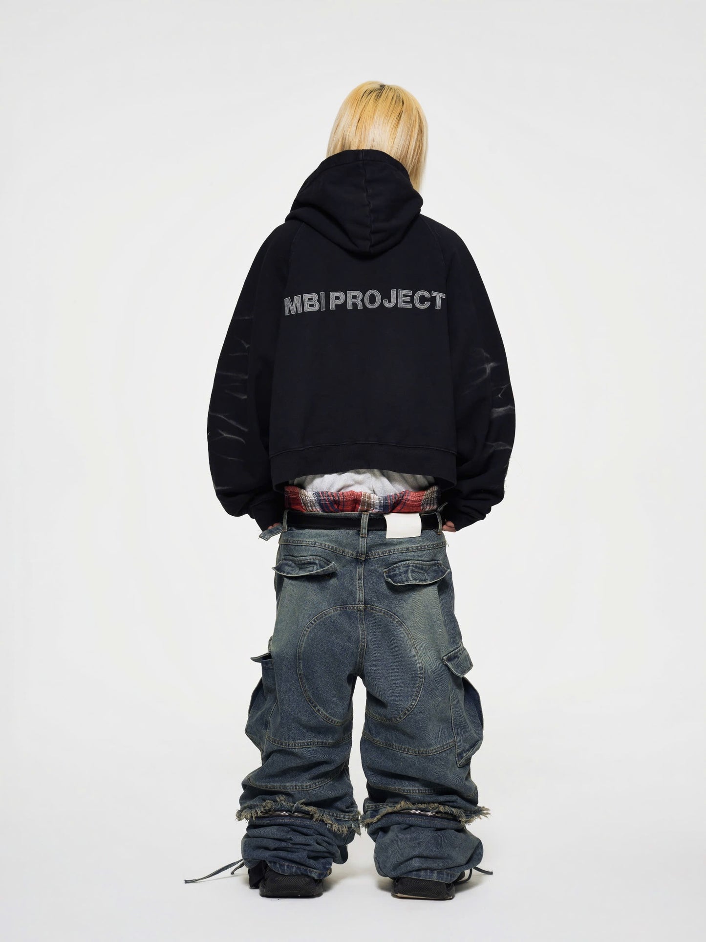 FADE TO FLAME ZIP HOODIE - FADED BLACK