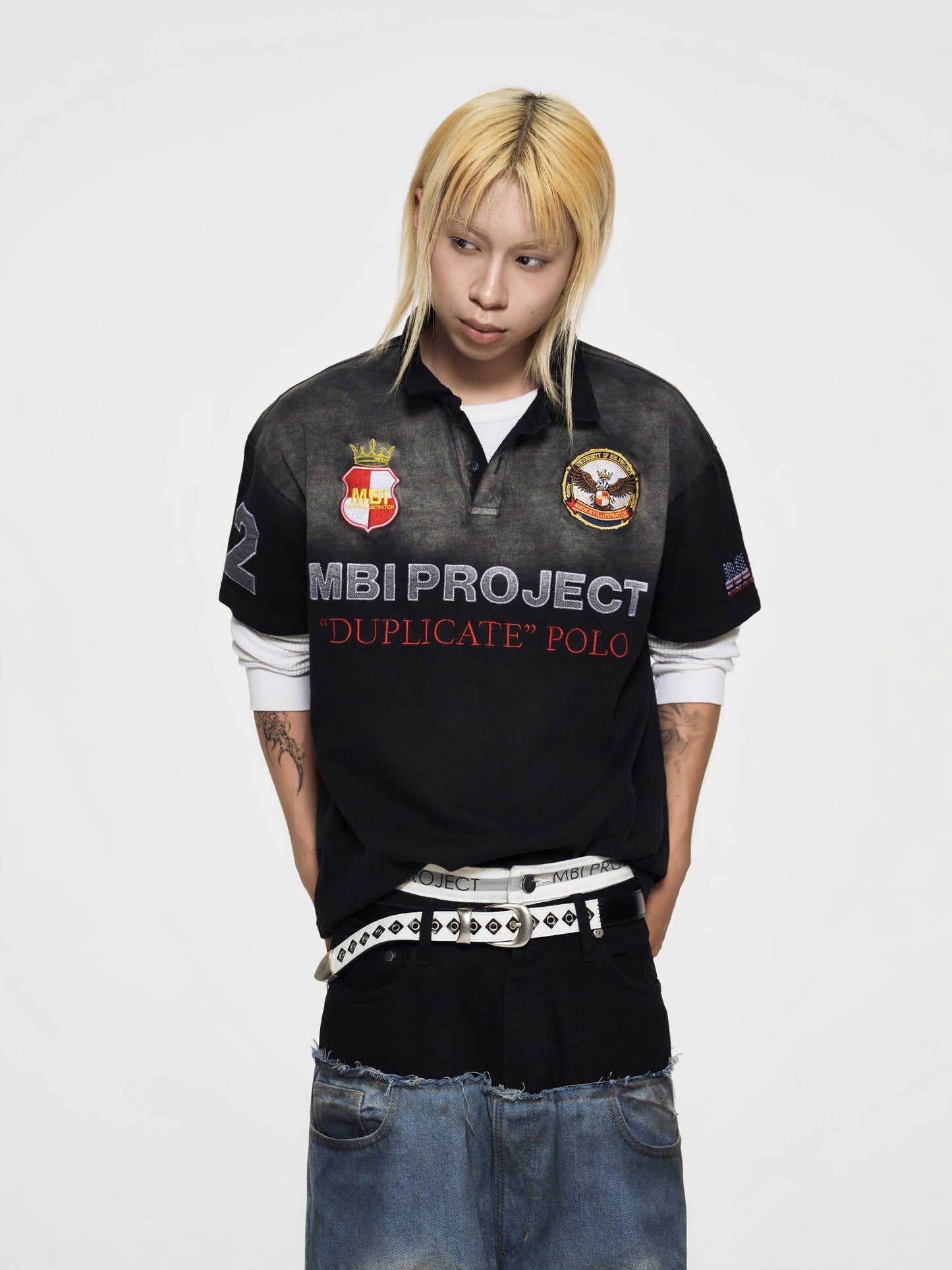 MBI | UNIFORM WASHED POLO - FADED BLACK