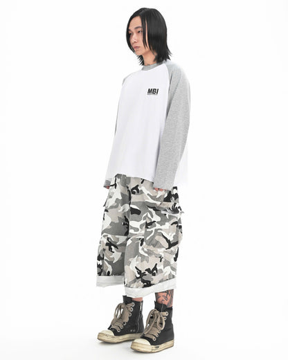 POLICE LOGO RAGLAN LONGSLEEVE - GRAY
