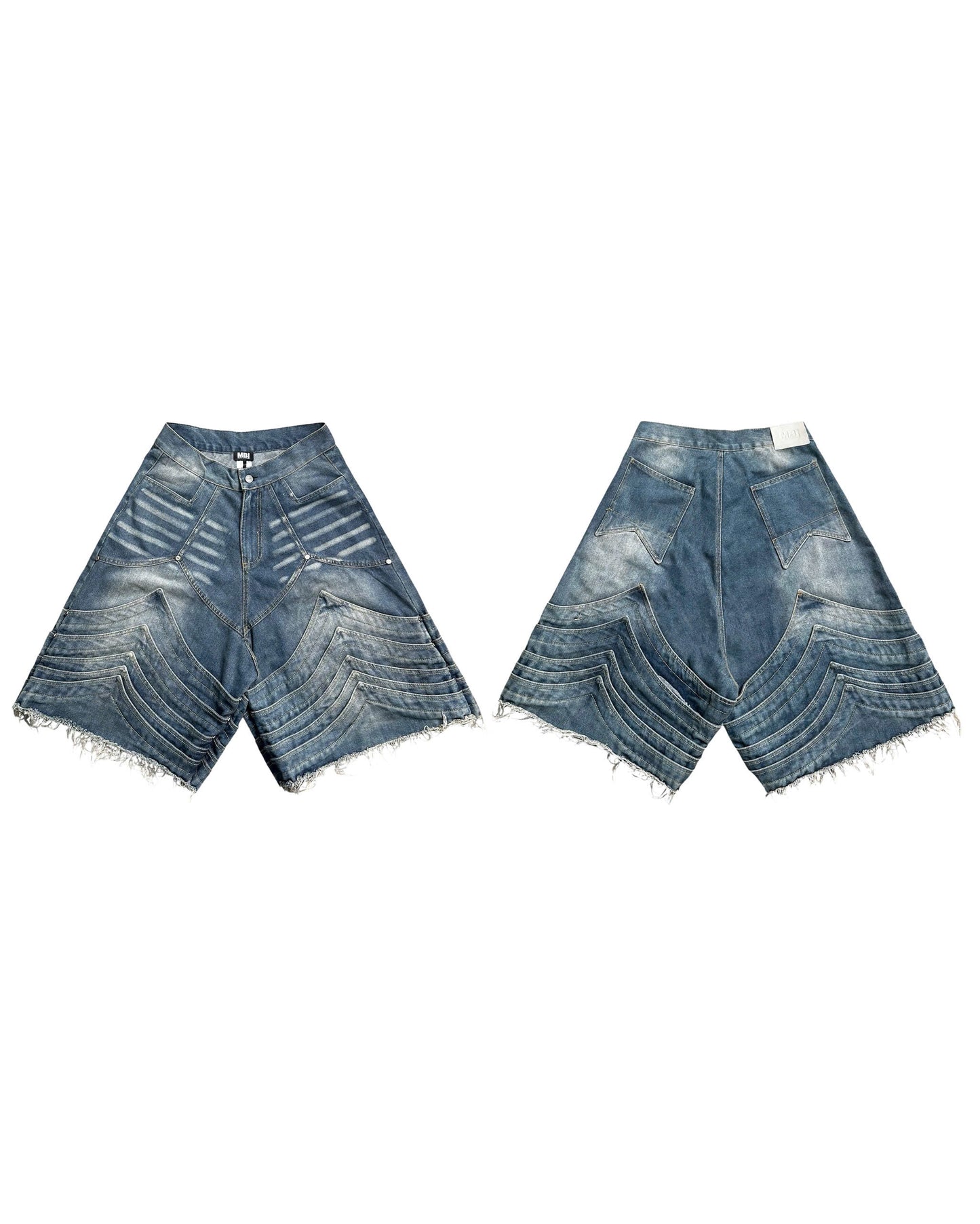 KNIGHT DENIM JORTS - Faded Indigo