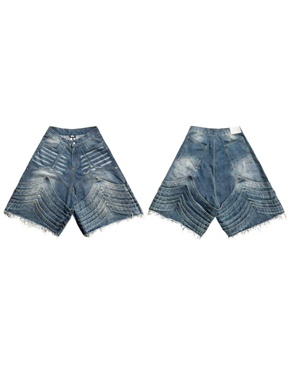 KNIGHT DENIM JORTS - Faded Indigo