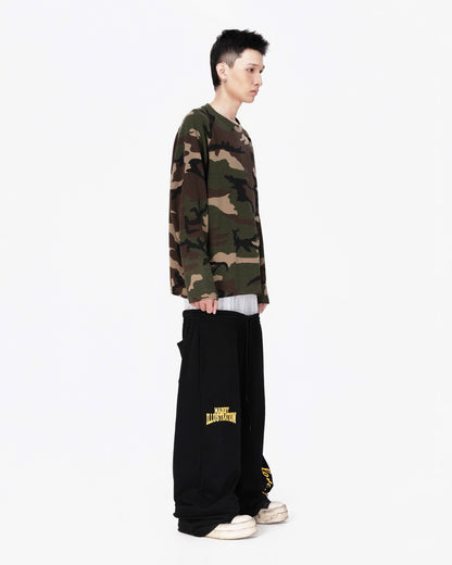 WAFFLE CAMO RAGLAN SLEEVE - GREEN