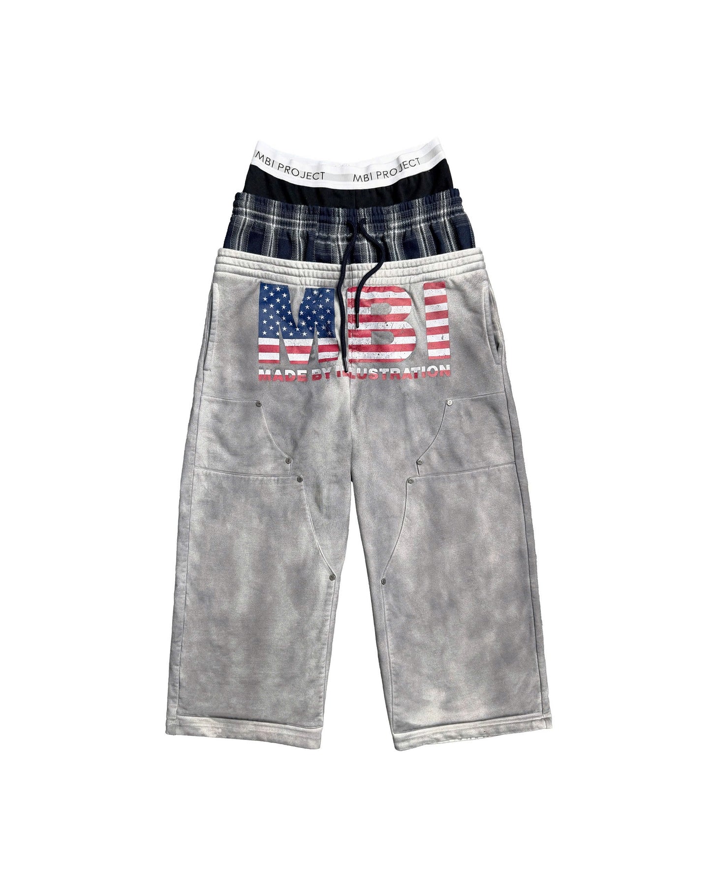 MBI | TRIPLE WAISTED SƯEATPANTS - DIRTY GRAY