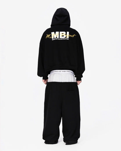 MBI PROJECT ZIP HOODIE - BLACK