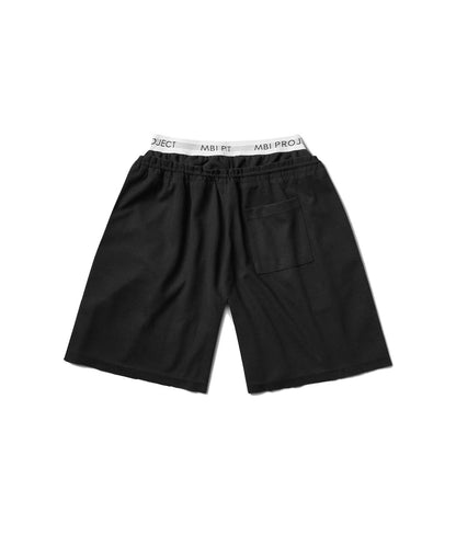 DOUBLE WAISTED SHORT - BLACK