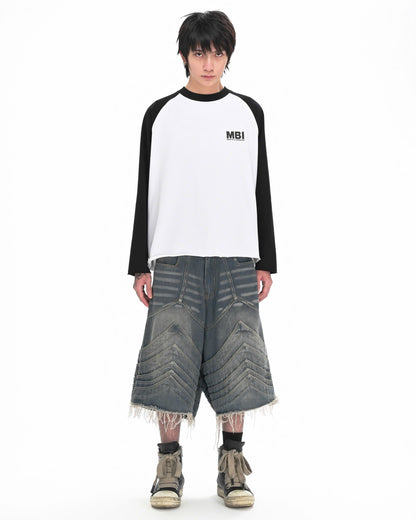 KNIGHT DENIM JORTS - Faded Indigo