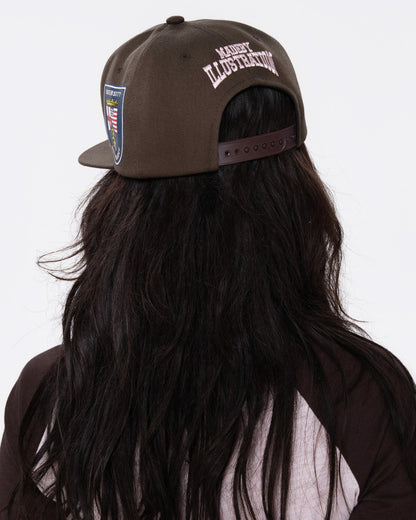 MBI UNIVERSITY SNAPBACK - BROWN PINK