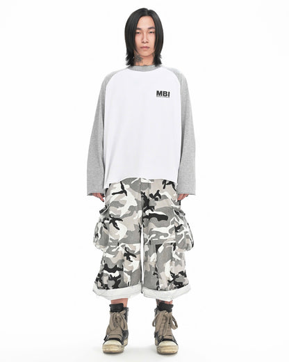 POLICE LOGO RAGLAN LONGSLEEVE - GRAY