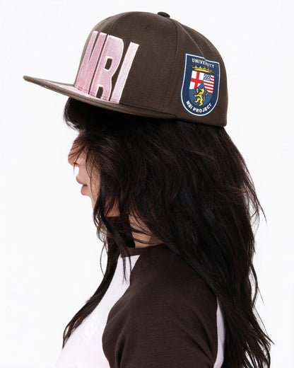 MBI UNIVERSITY SNAPBACK - BROWN PINK