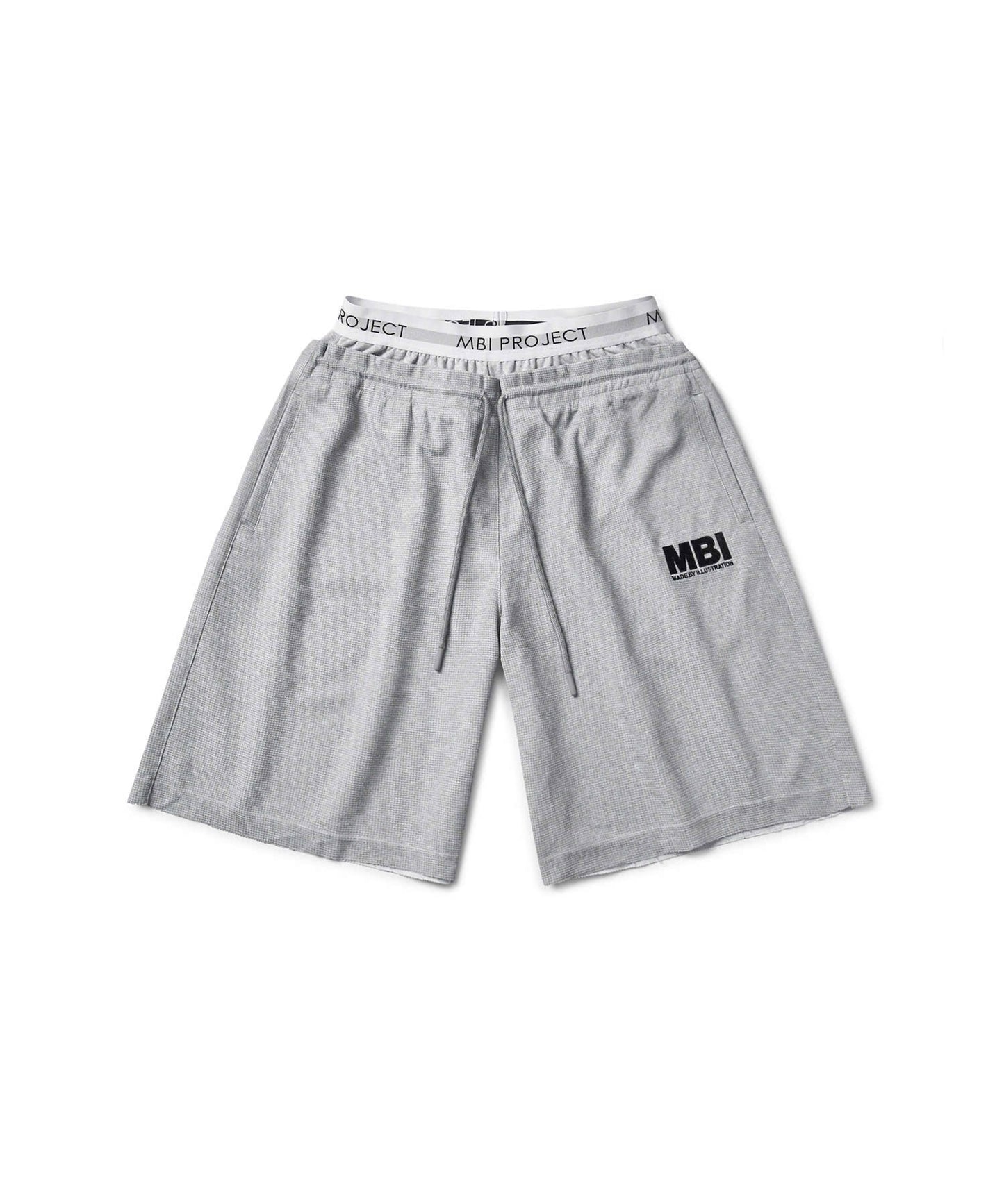 DOUBLE WAISTED SHORT - GRAY
