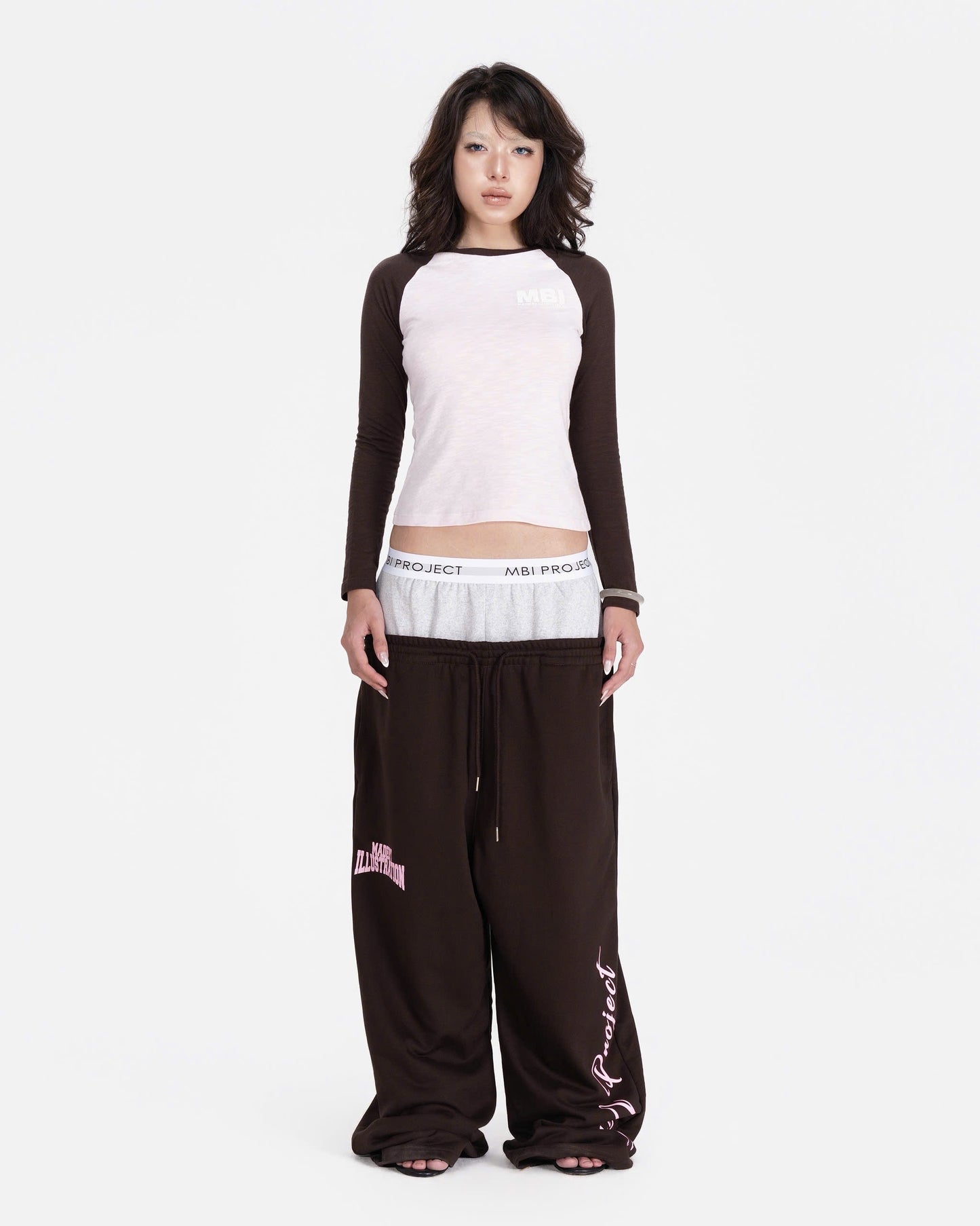 BABY RAGLAN SLEEVE - BROWN PINK