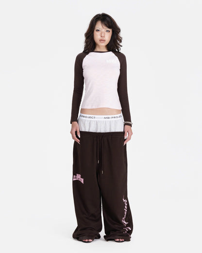 BABY RAGLAN SLEEVE - BROWN PINK