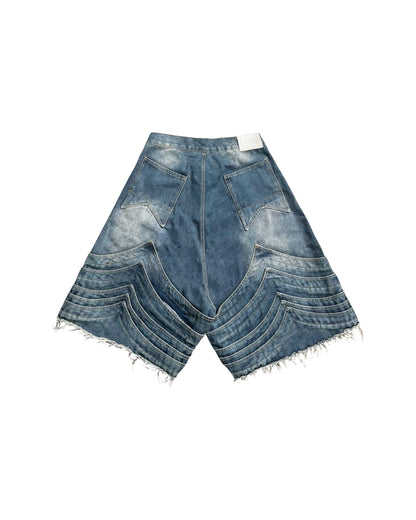 KNIGHT DENIM JORTS - Faded Indigo