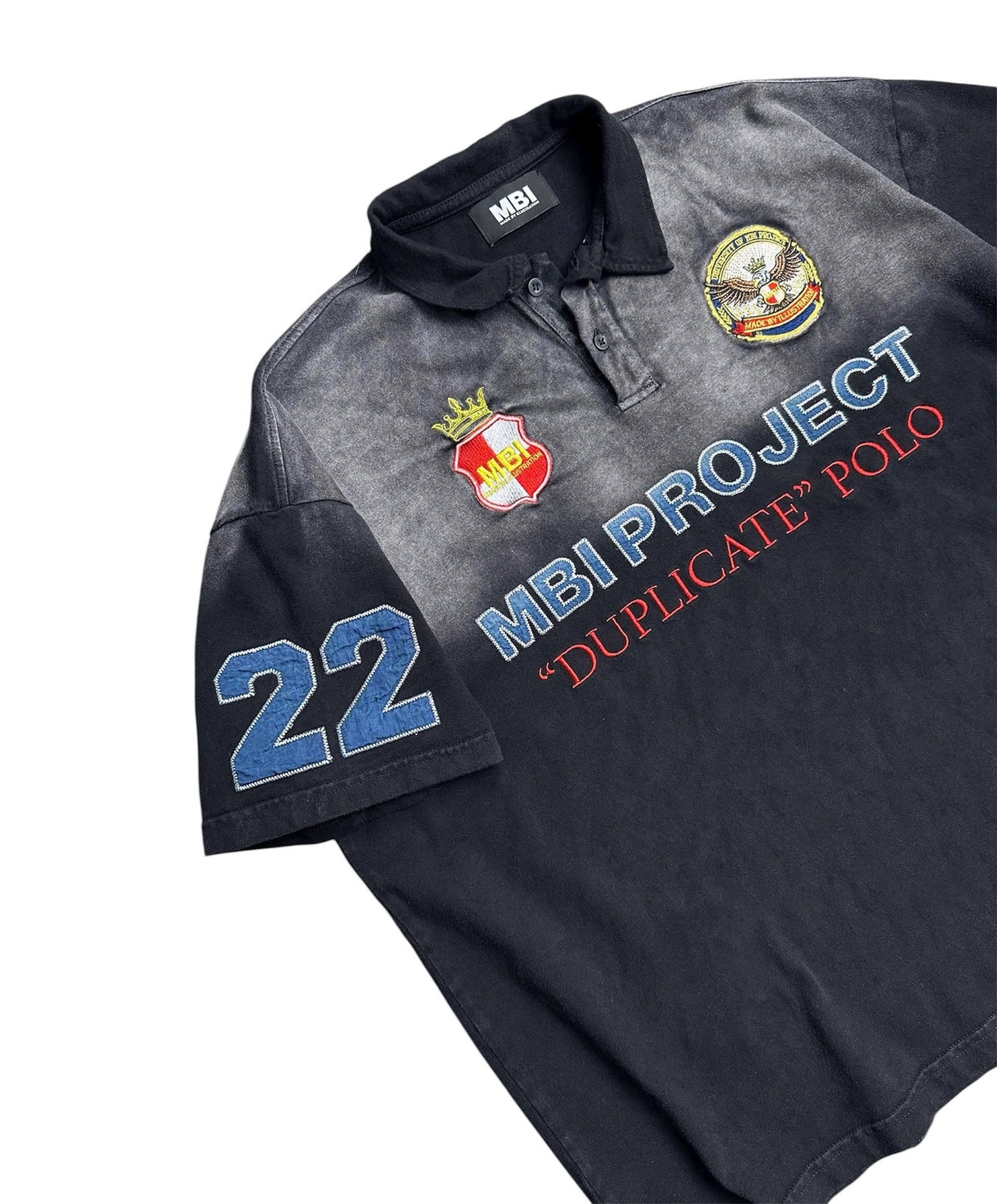 MBI | UNIFORM WASHED POLO - FADED BLACK