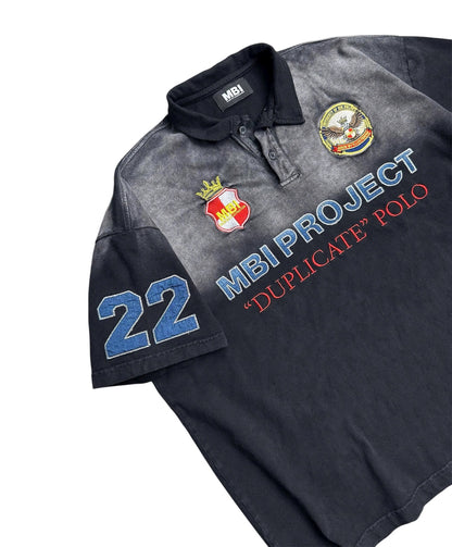 MBI | UNIFORM WASHED POLO - FADED BLACK