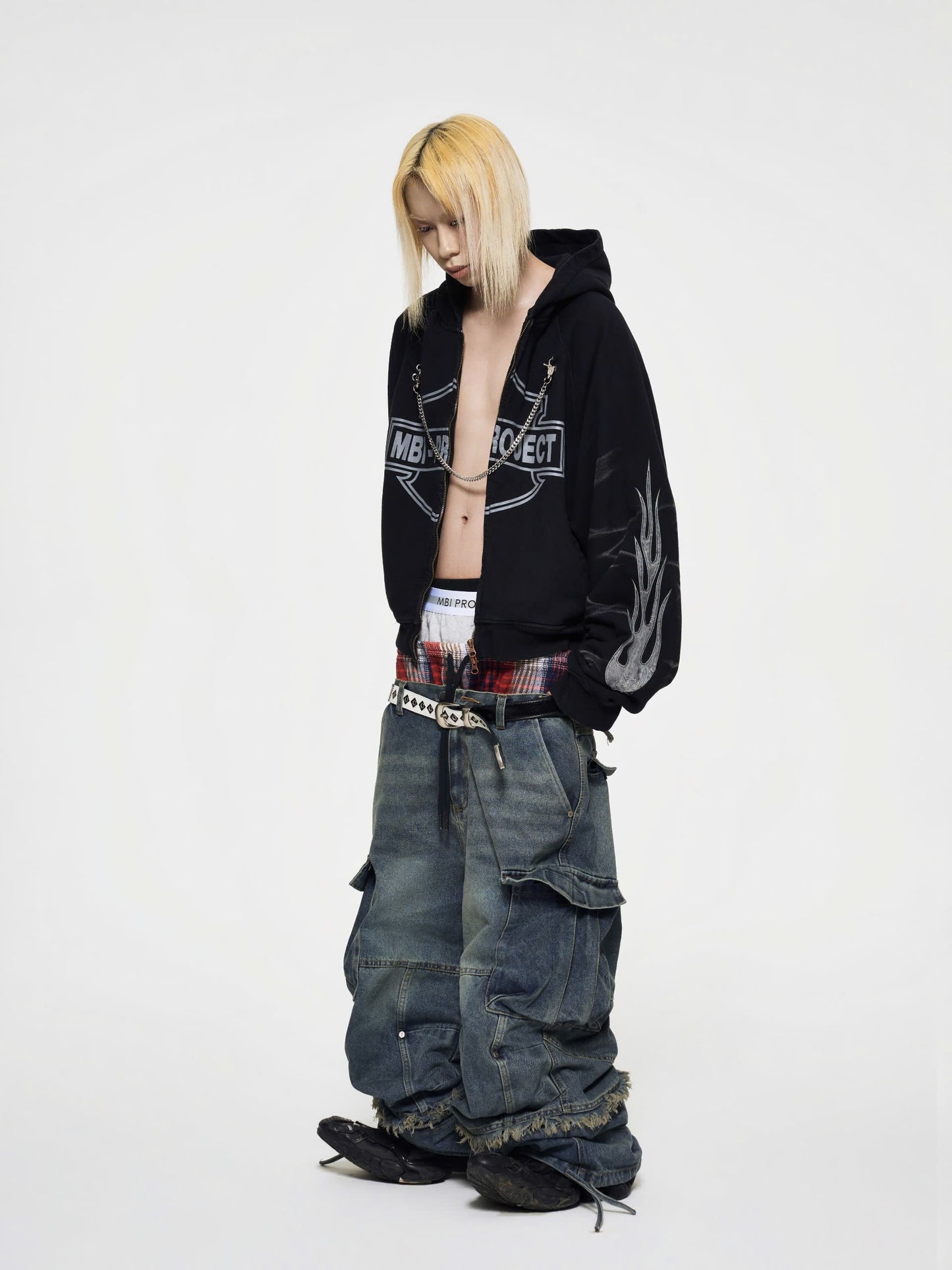 MBI | 2IN1 WASHED MILI PANTS - Denim Ver