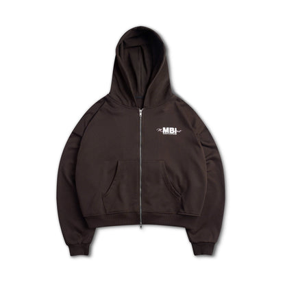 MBI PROJECT ZIP HOODIE - BROWN