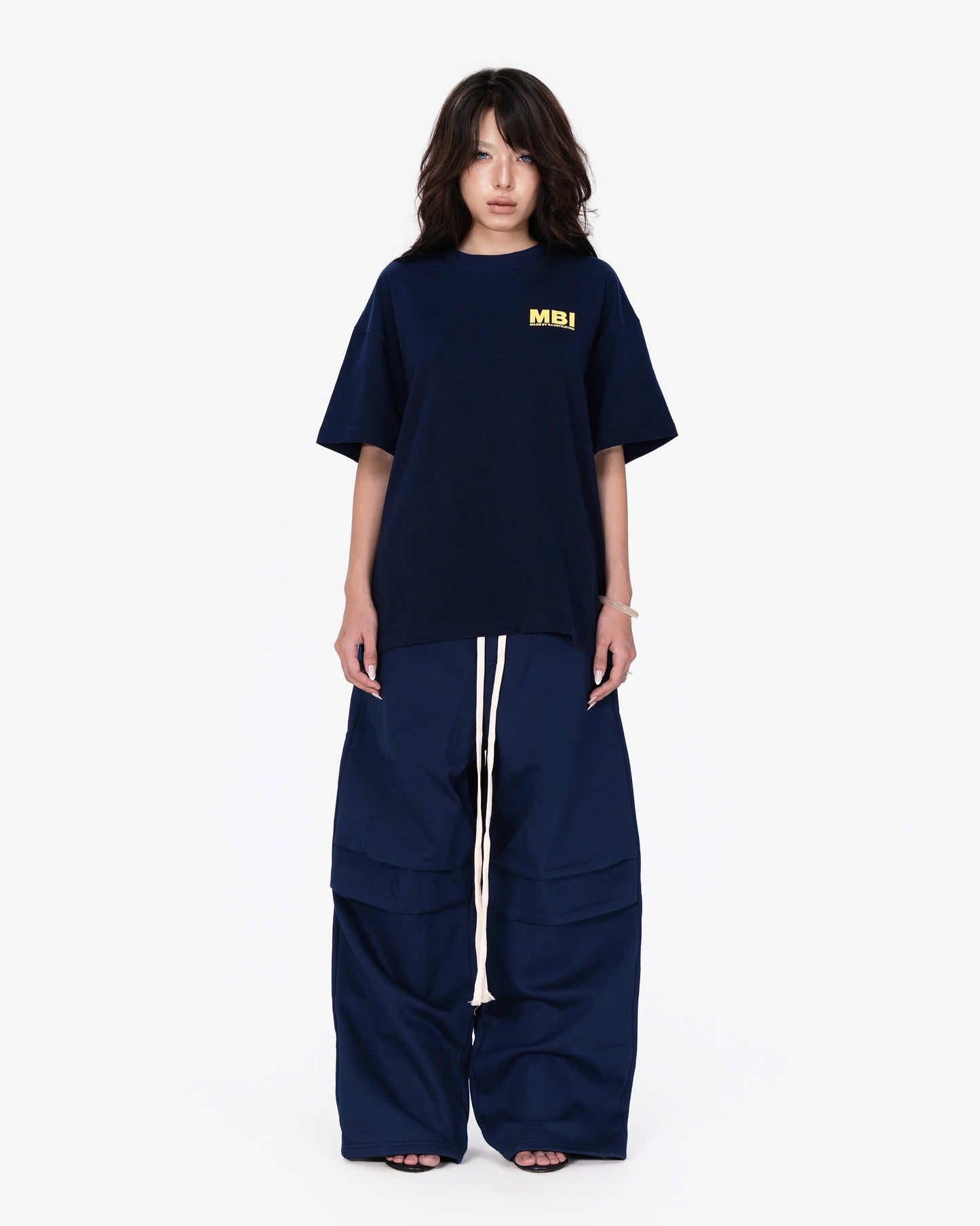 "SIGNATURE" LOGO SWEATPANTS - NAVY