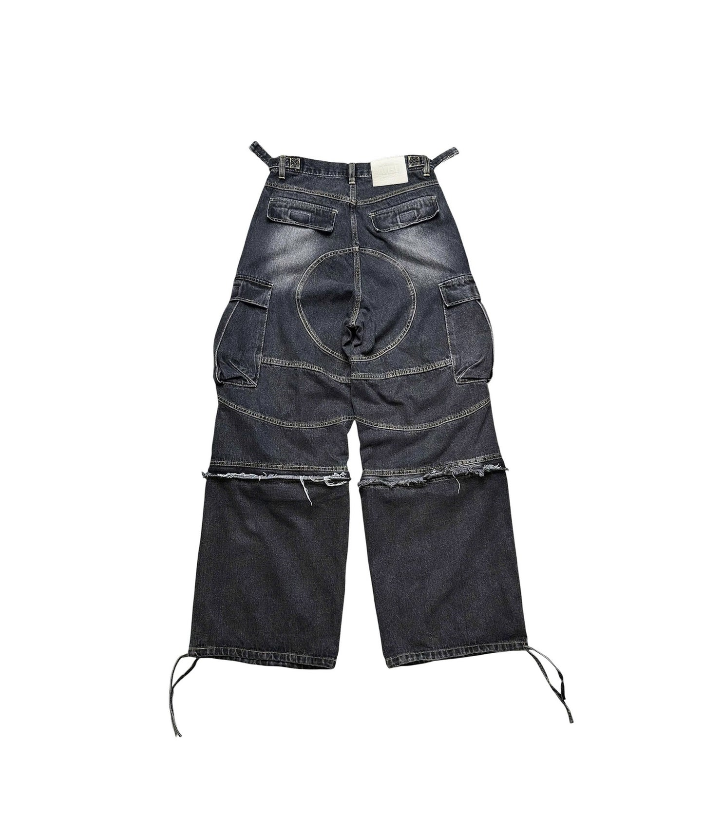 MBI | 2IN1 WASHED MILI PANTS - Denim Ver | FADED BLACK