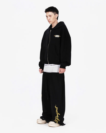 MBI PROJECT ZIP HOODIE - BLACK