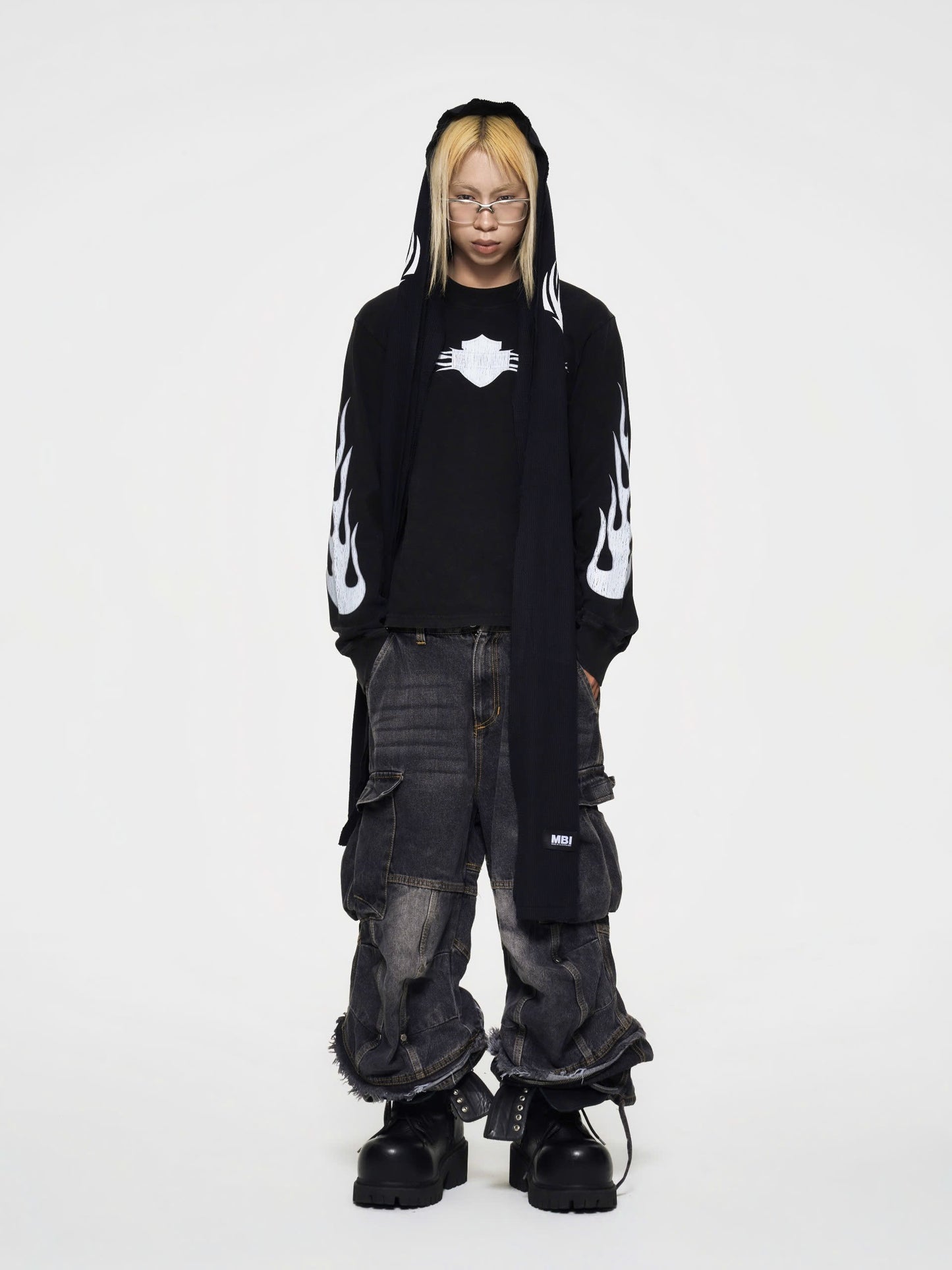 MBI | 2IN1 WASHED MILI PANTS - Denim Ver | FADED BLACK