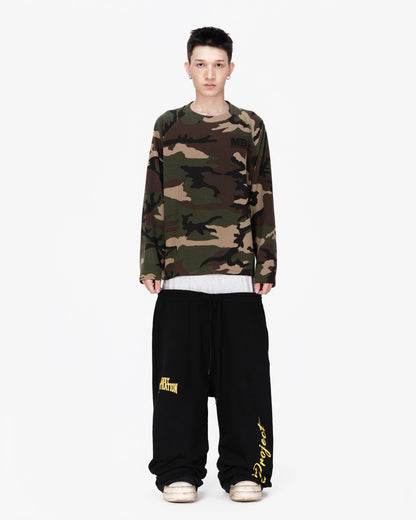 WAFFLE CAMO RAGLAN SLEEVE - GREEN