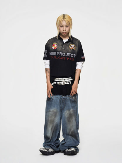 MBI | UNIFORM WASHED POLO - FADED BLACK