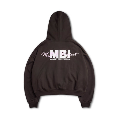 MBI PROJECT ZIP HOODIE - BROWN