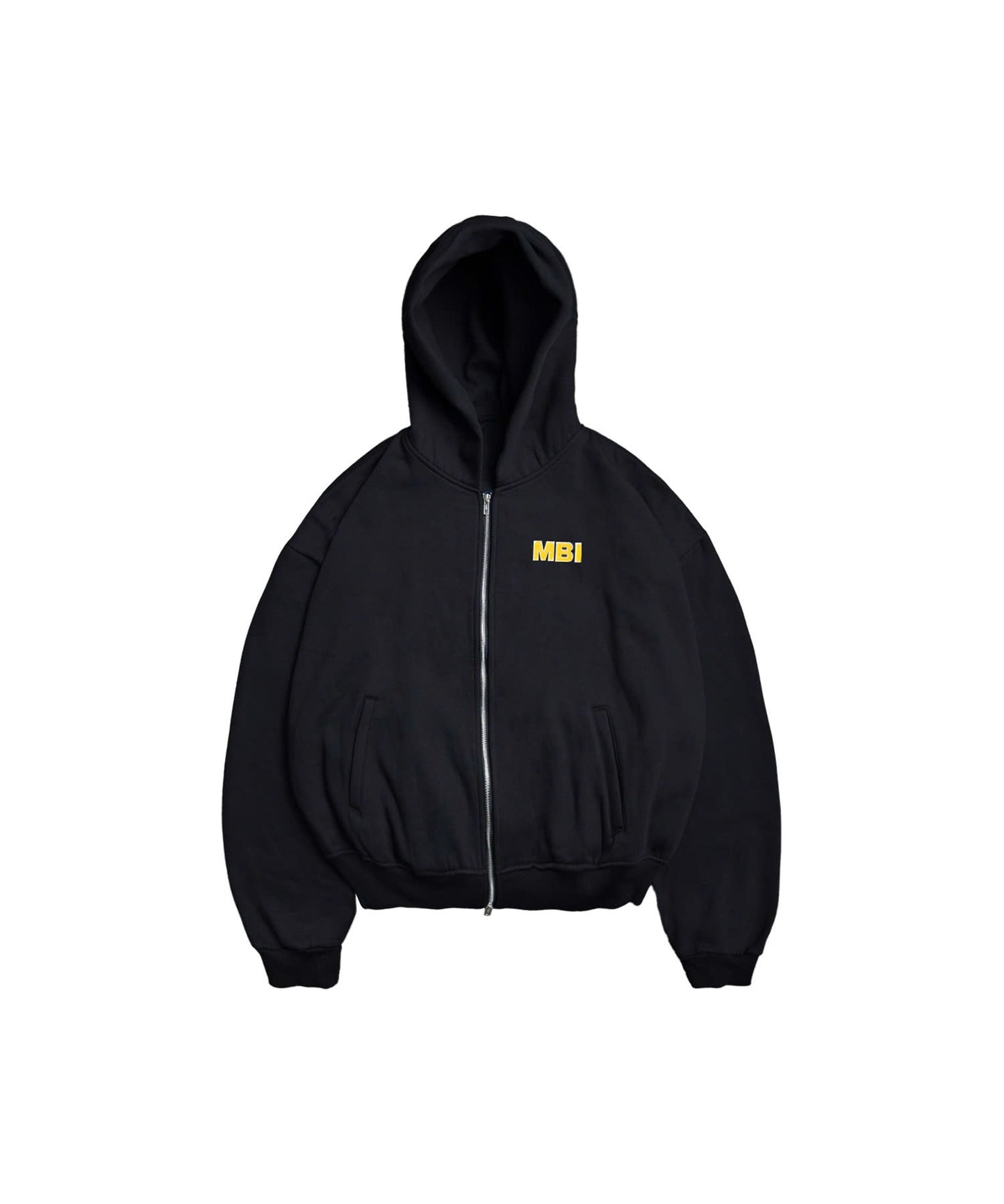 SIGNATURE LOGO ZIP HOODIE - BLACK