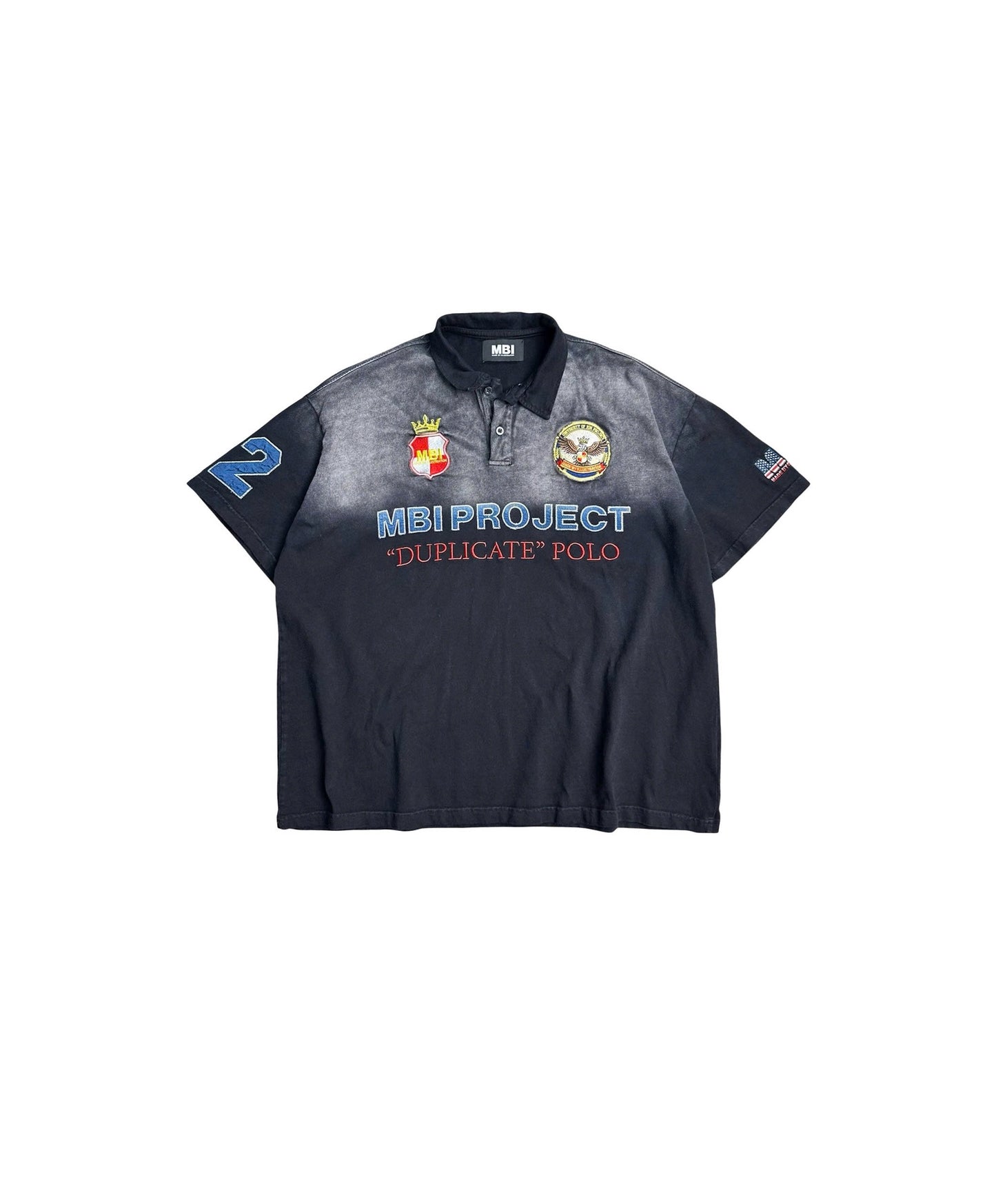 MBI | UNIFORM WASHED POLO - FADED BLACK