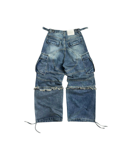 MBI | 2IN1 WASHED MILI PANTS - Denim Ver