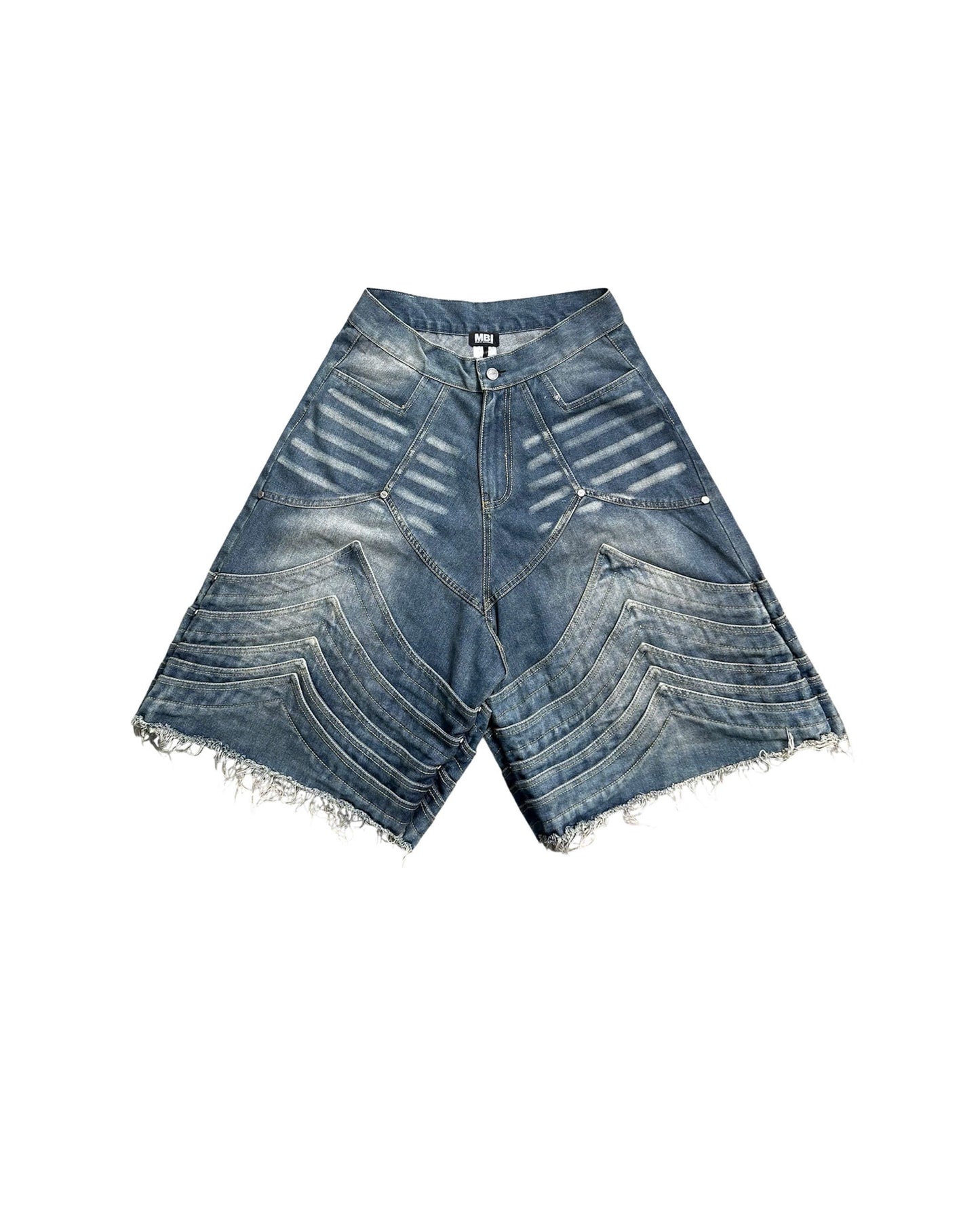 KNIGHT DENIM JORTS - Faded Indigo