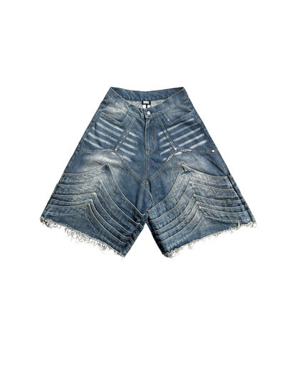KNIGHT DENIM JORTS - Faded Indigo