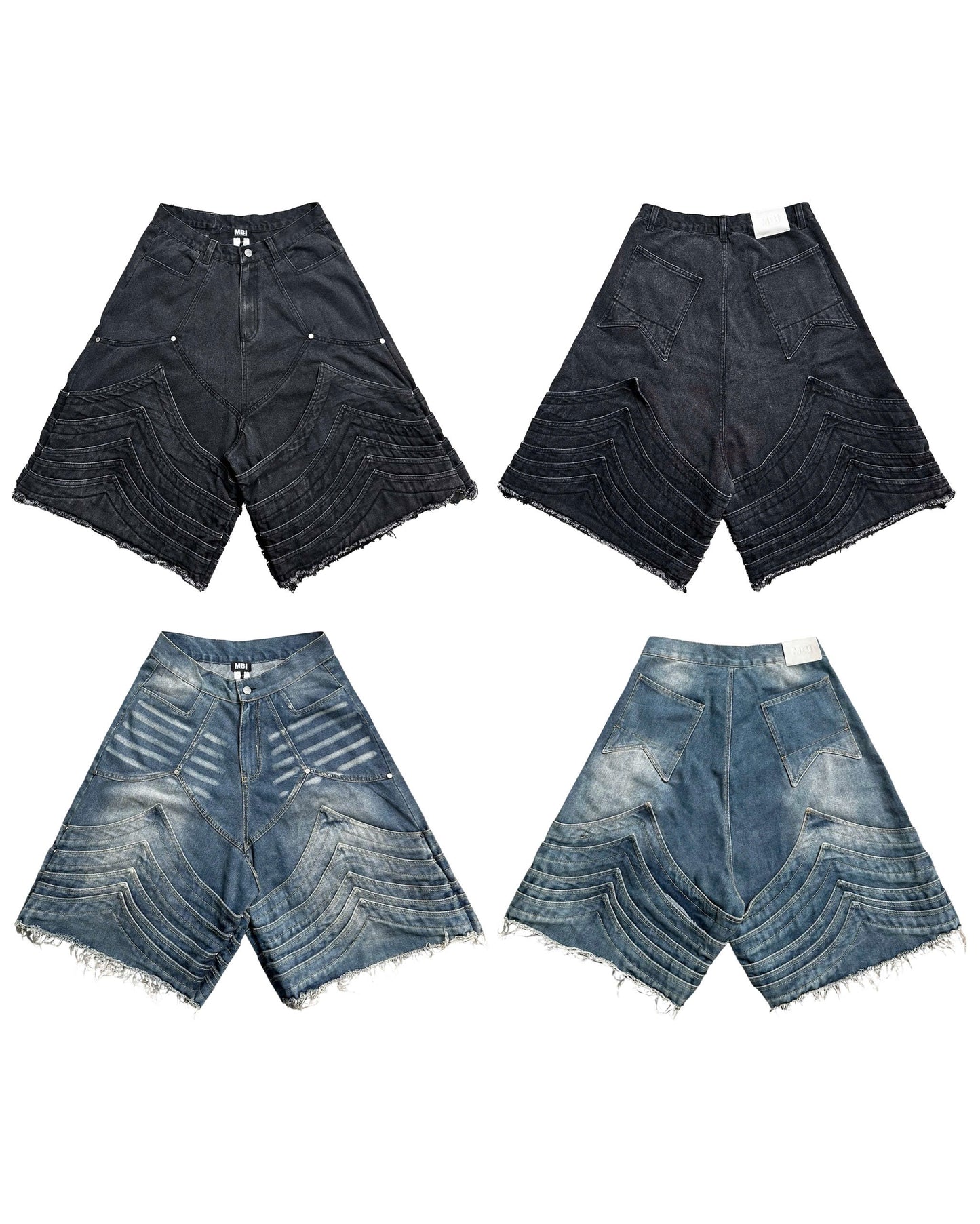 KNIGHT DENIM JORTS - Faded Indigo