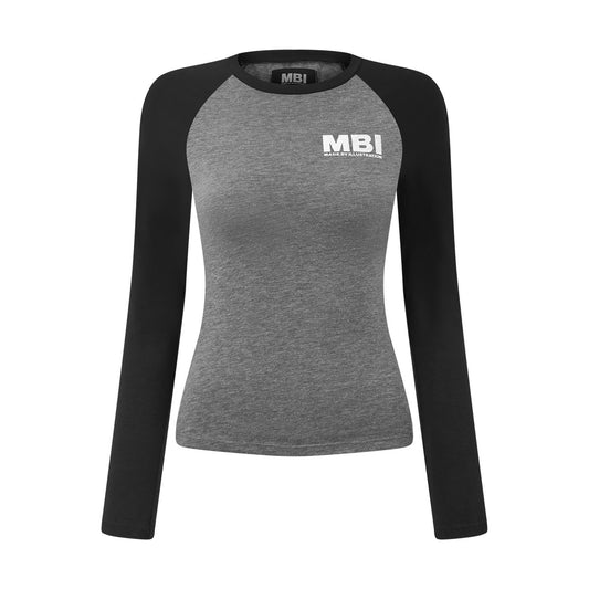 BABY RAGLAN SLEEVE - BLACK GRAY