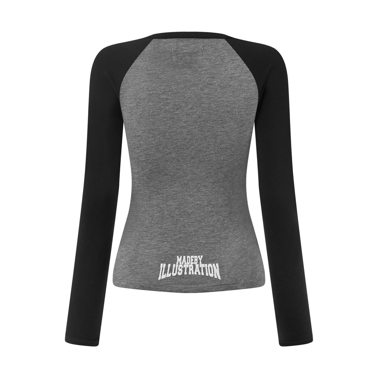 BABY RAGLAN SLEEVE - BLACK GRAY