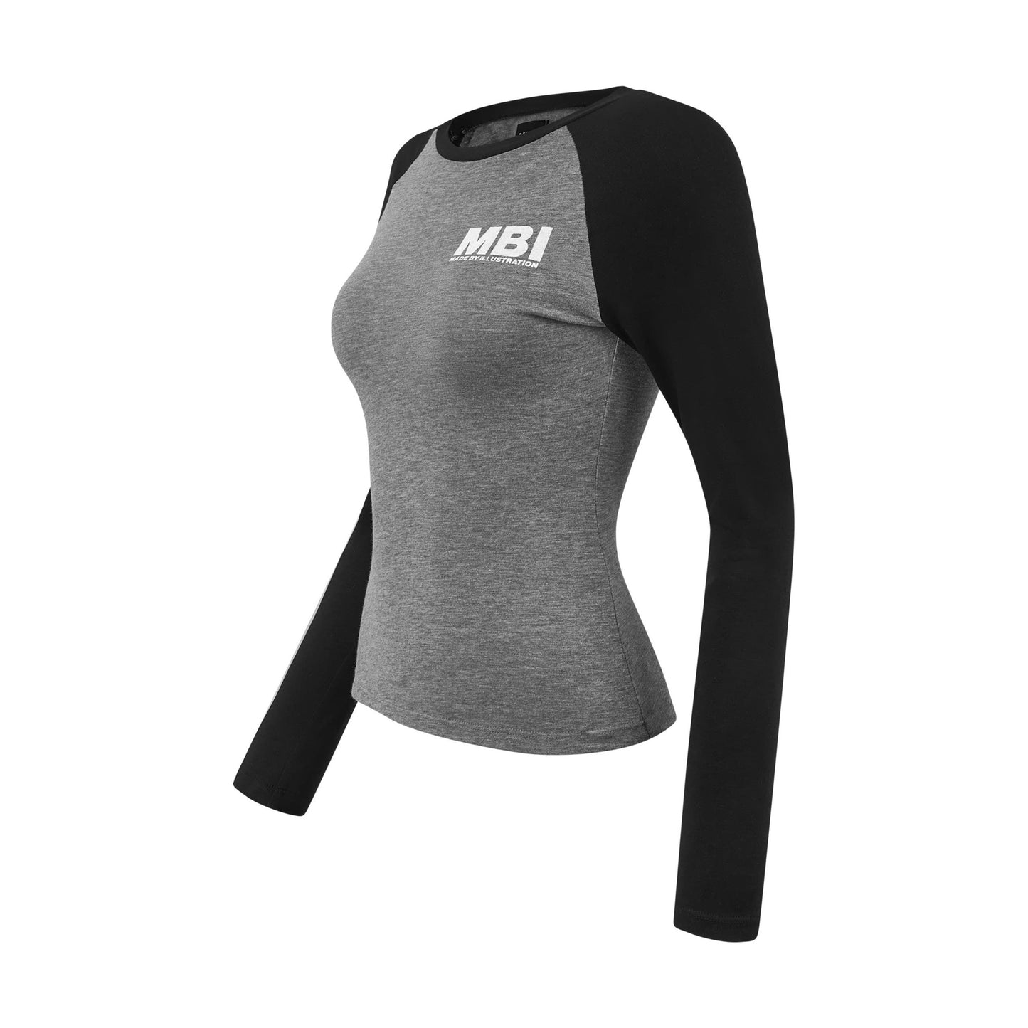 BABY RAGLAN SLEEVE - BLACK GRAY