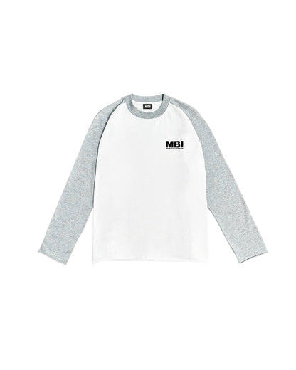 POLICE LOGO RAGLAN LONGSLEEVE - GRAY