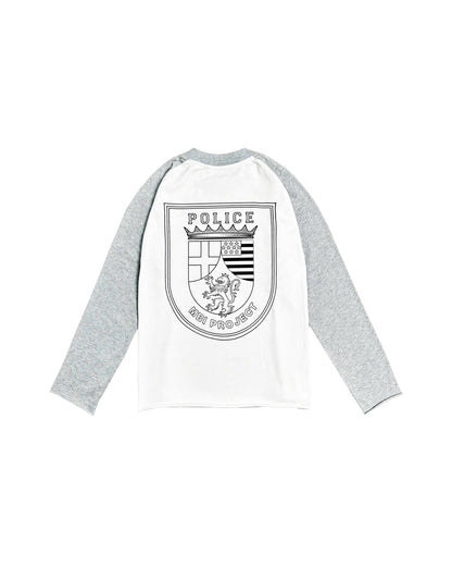 POLICE LOGO RAGLAN LONGSLEEVE - GRAY